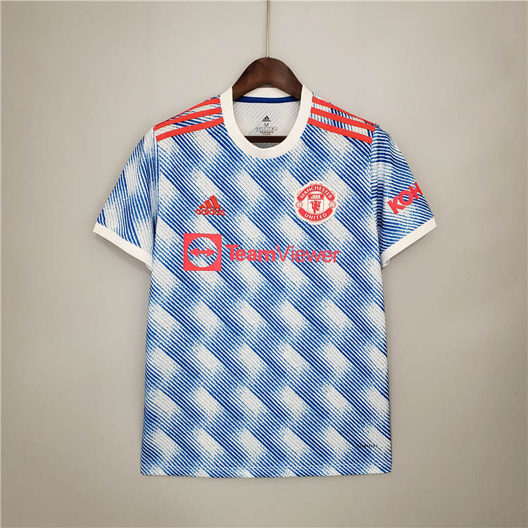 Manchester United 21-22 Kit Away Light Blue Ronaldo #7 Soccer Jersey Football Shirt - Click Image to Close